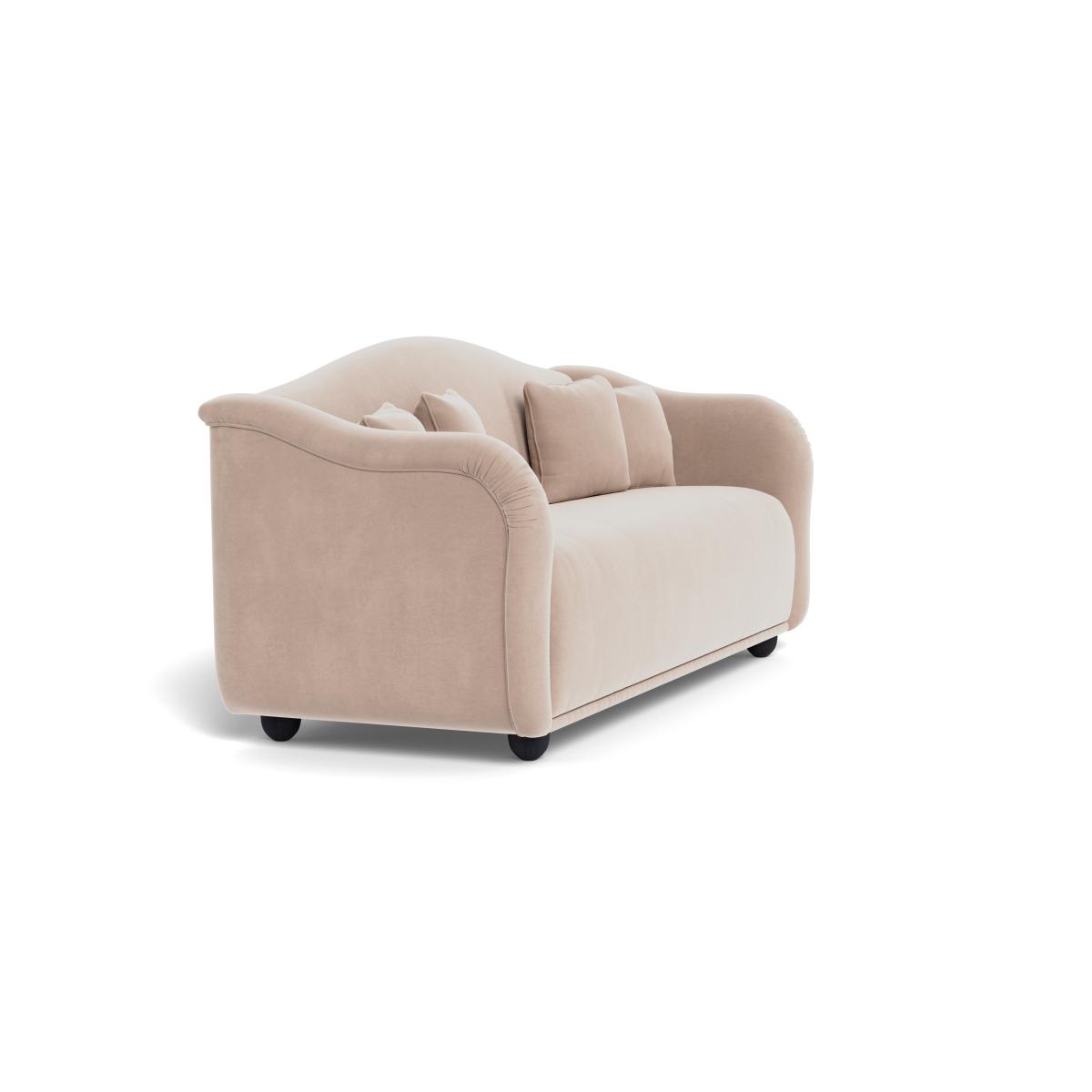 Heal's Tetbury 4 Seater Sofa Smart Velvet Pebble Natural Beech Feet – image 3