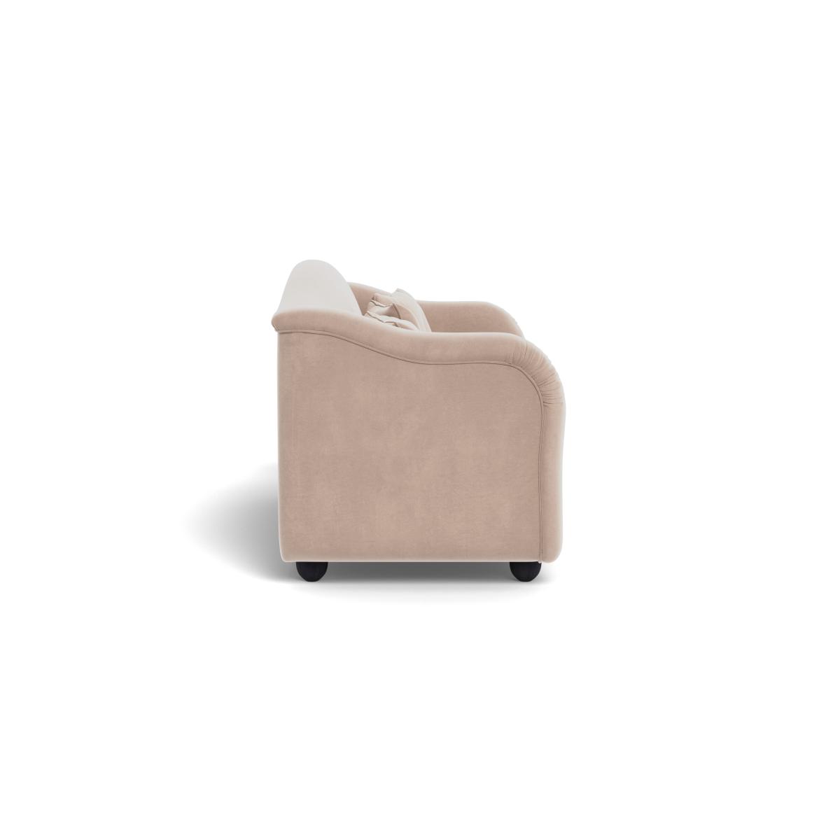 Heal's Tetbury 4 Seater Sofa Smart Velvet Pebble Natural Beech Feet – image 4