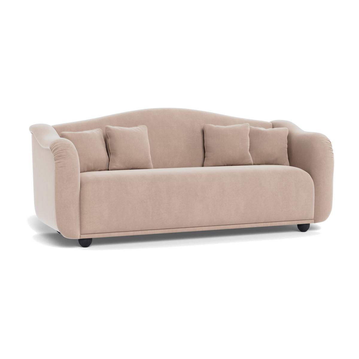 Heal's Tetbury 4 Seater Sofa Smart Velvet Pebble Natural Beech Feet – image 1