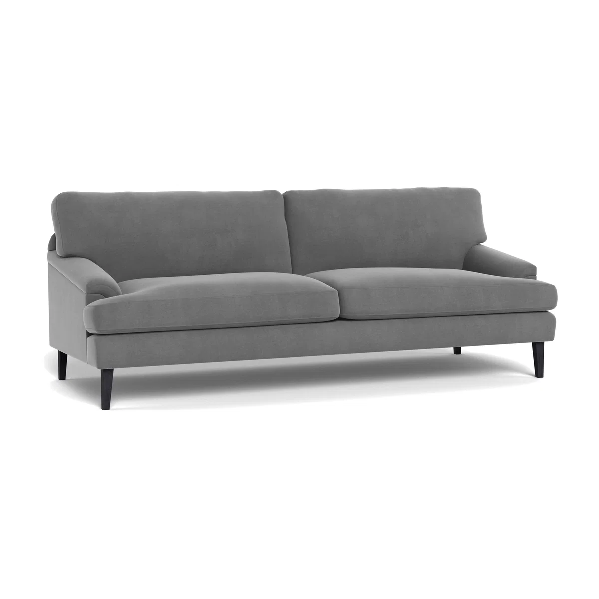 Heal's Stanton 4 Seater Sofa Smart Velvet Mercury Walnut Stained Feet – image 1