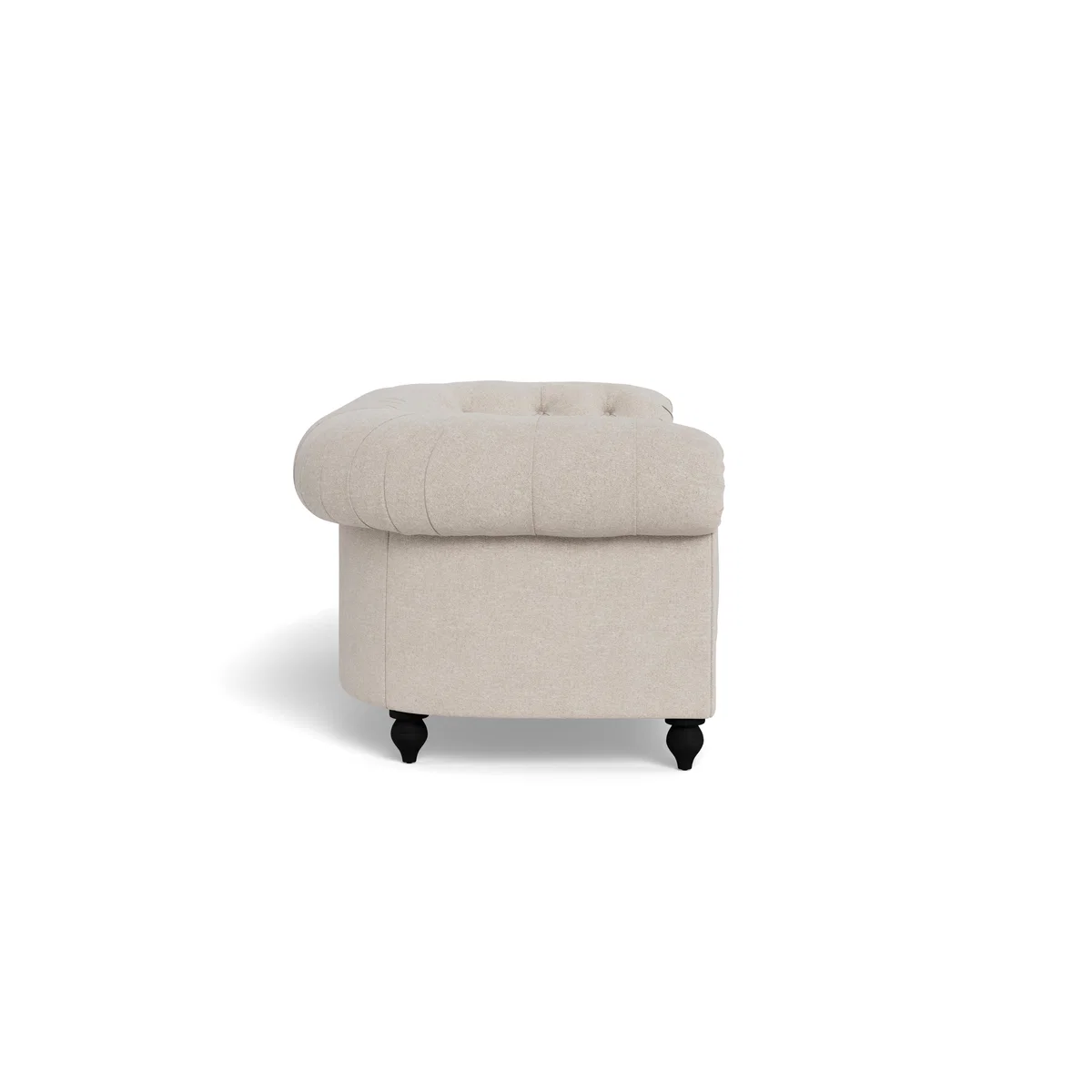 Heal's Fitzrovia 4 Seater Sofa Texture Limestone Black Feet - Heal's UK Furniture – image 3