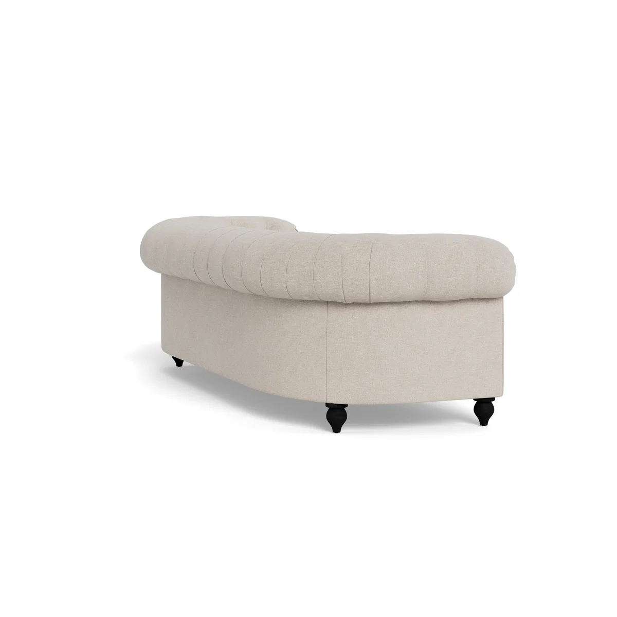 Heal's Fitzrovia 4 Seater Sofa Texture Limestone Black Feet - Heal's UK Furniture – image 4