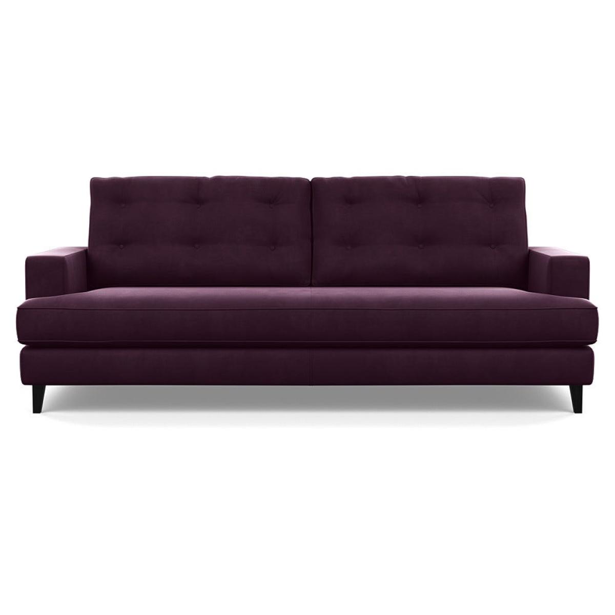 Heal's Mistral 4 Seater Sofa Velvet Grape Black Feet – image 2