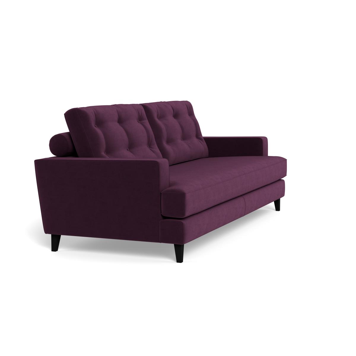 Heal's Mistral 4 Seater Sofa Velvet Grape Black Feet – image 3