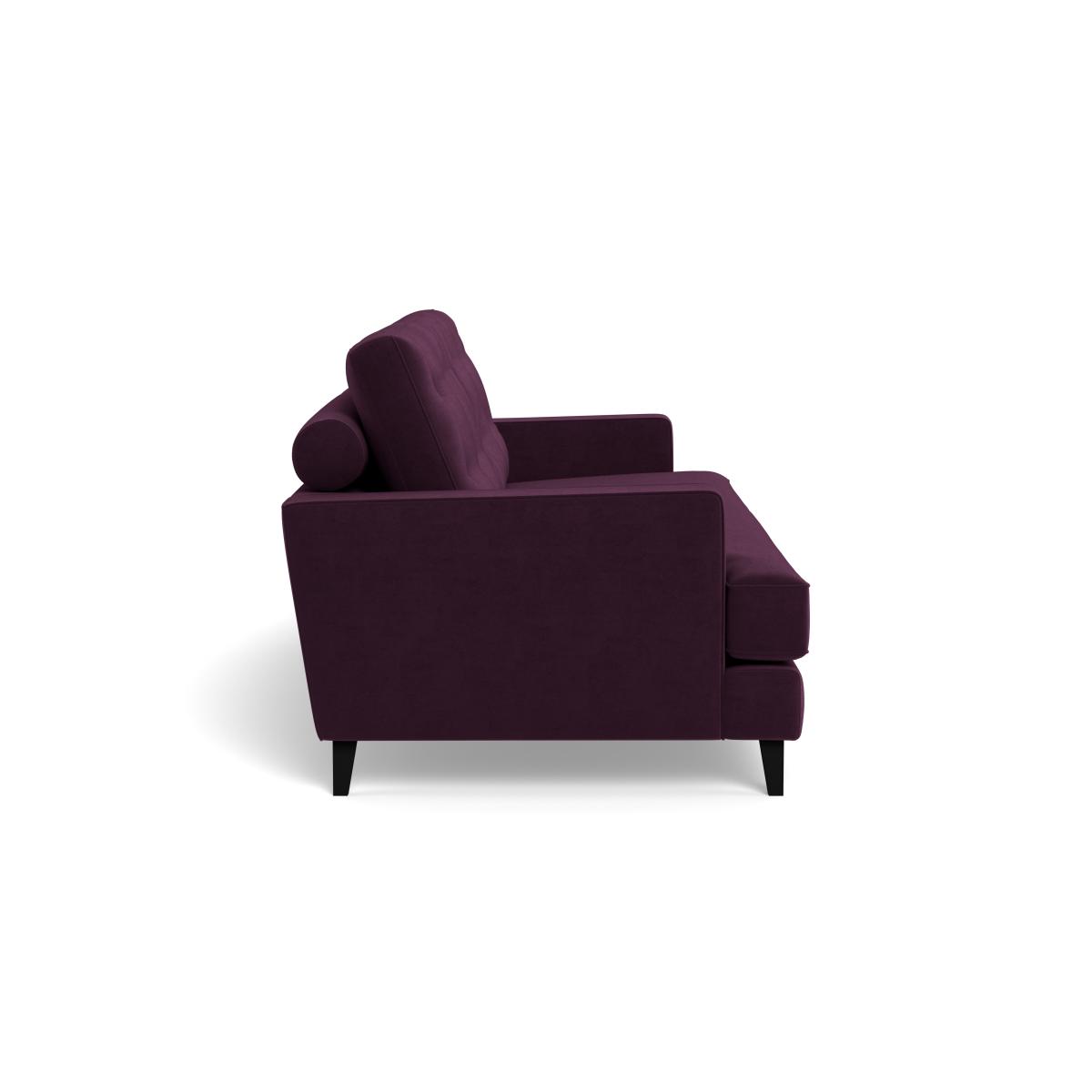 Heal's Mistral 4 Seater Sofa Velvet Grape Black Feet – image 4
