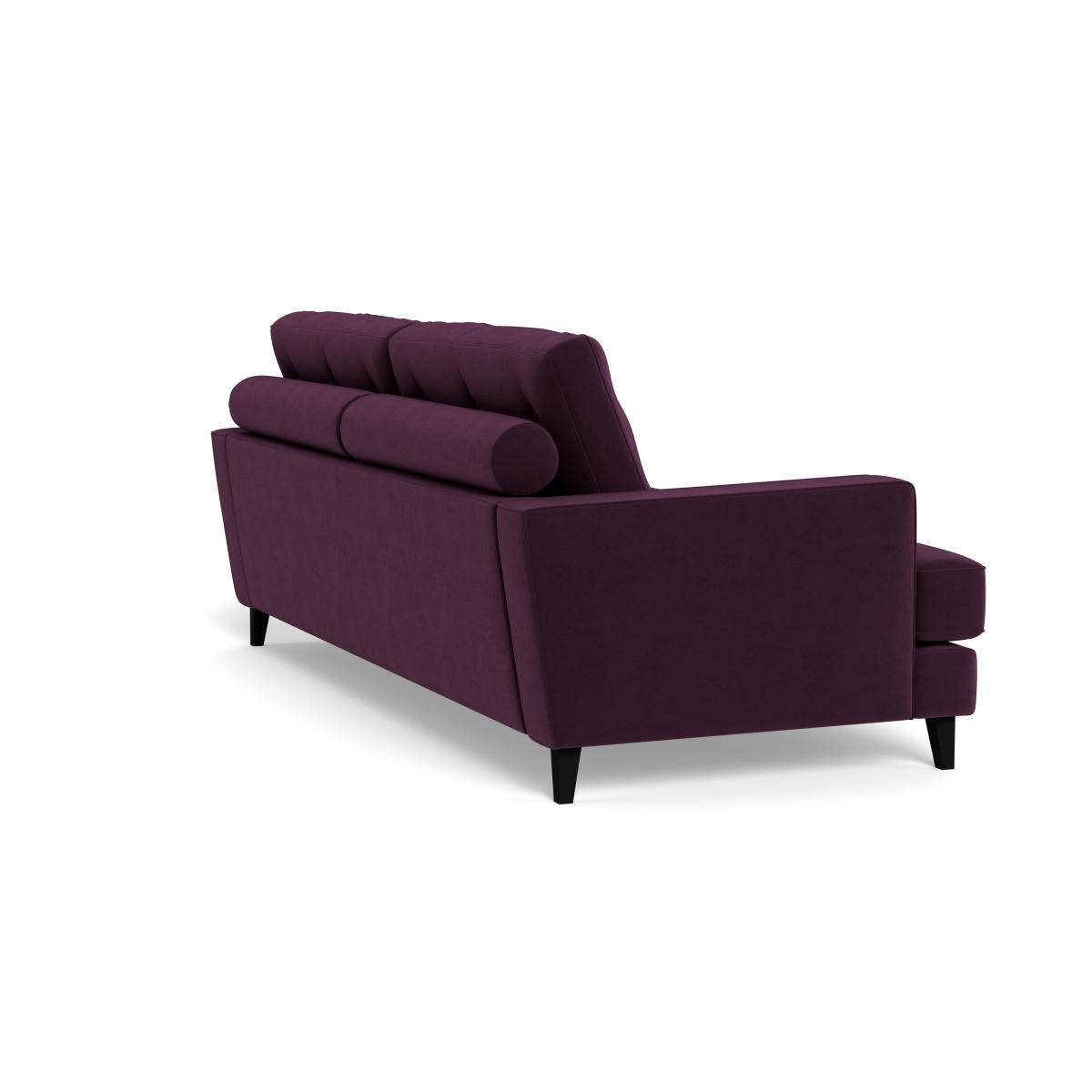 Heal's Mistral 4 Seater Sofa Velvet Grape Black Feet – image 5