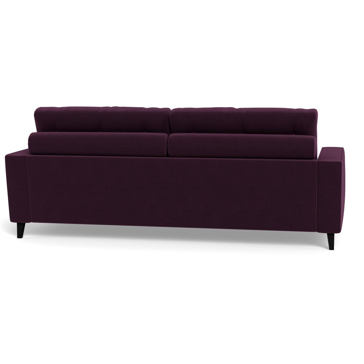 Heal's Mistral 4 Seater Sofa Velvet Grape Black Feet – image 6