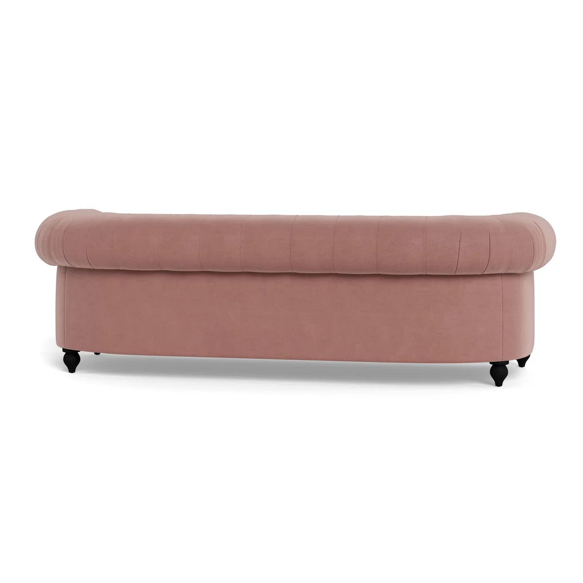 Heal's Fitzrovia 4 Seater Sofa Smart Luxe Velvet Dusky Pink Stained Oak Feet – image 6