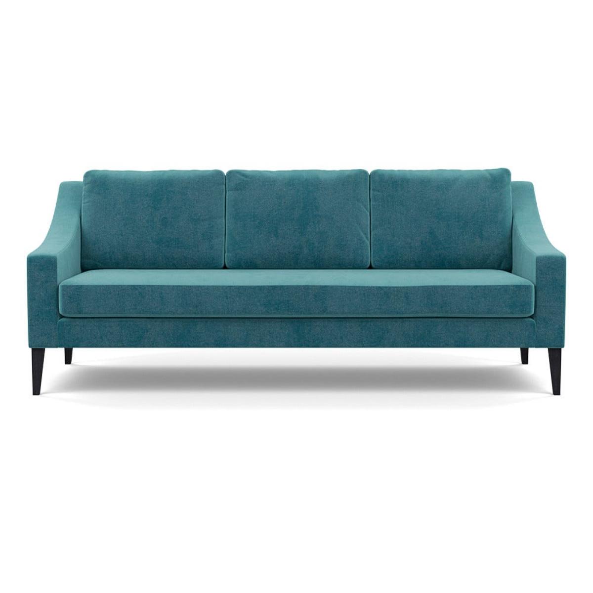 Heal's Richmond 4 Seater Sofa Smart Luxe Velvet Airforce Blue Black Feet – image 2