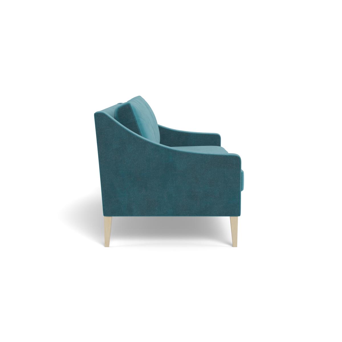 Heal's Richmond 4 Seater Sofa Smart Luxe Velvet Airforce Blue Black Feet – image 4