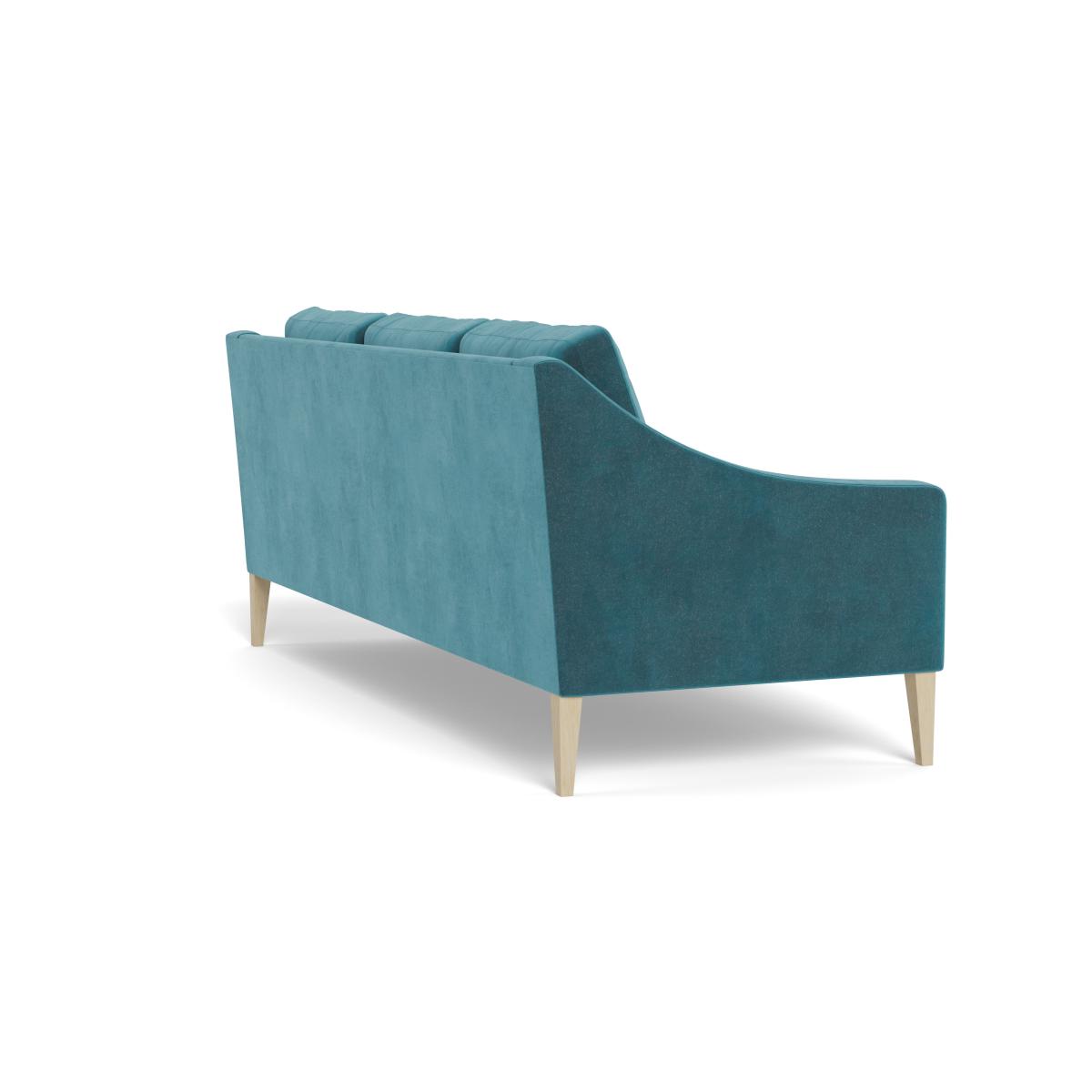 Heal's Richmond 4 Seater Sofa Smart Luxe Velvet Airforce Blue Black Feet – image 5