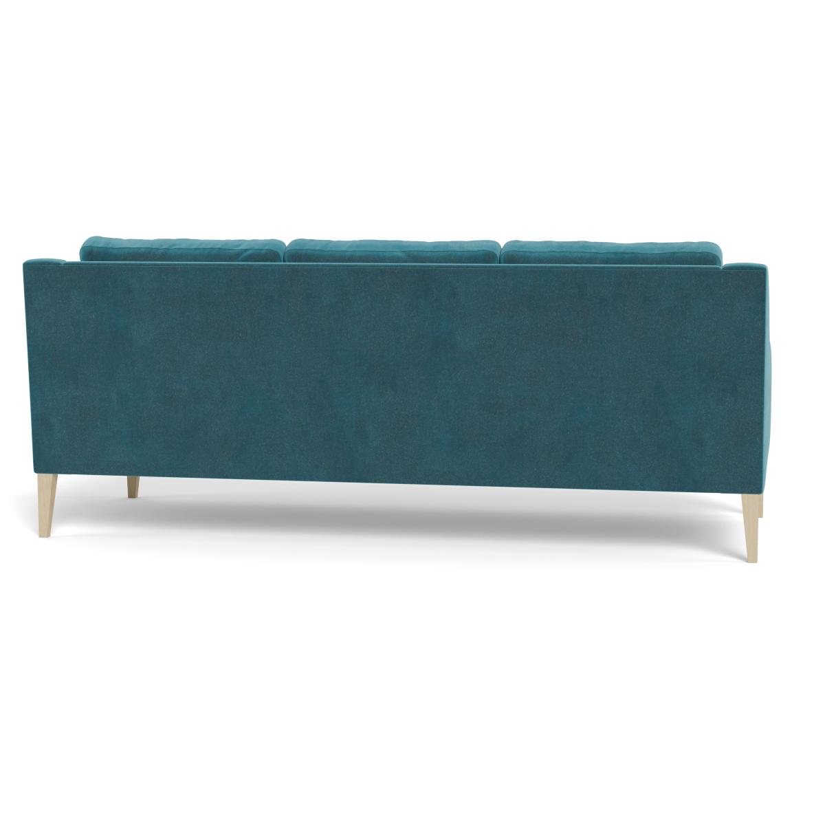 Heal's Richmond 4 Seater Sofa Smart Luxe Velvet Airforce Blue Black Feet – image 6
