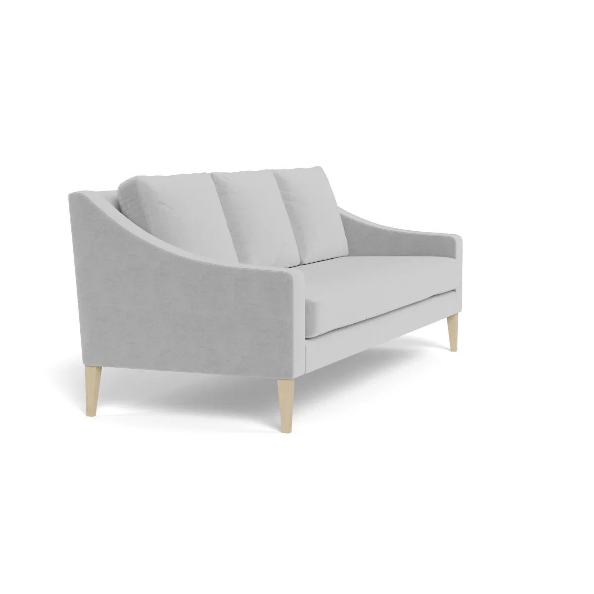 Heal's Richmond 4 Seater Sofa Velvet Platinum Black Feet - Heal's UK Furniture – image 2