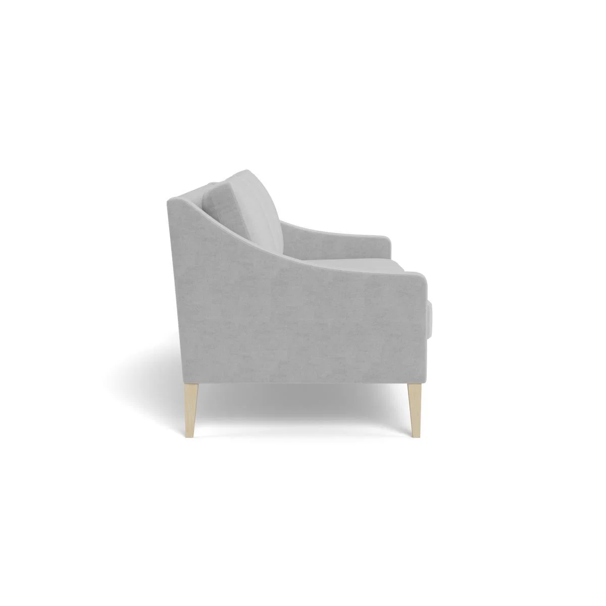 Heal's Richmond 4 Seater Sofa Velvet Platinum Black Feet - Heal's UK Furniture – image 3