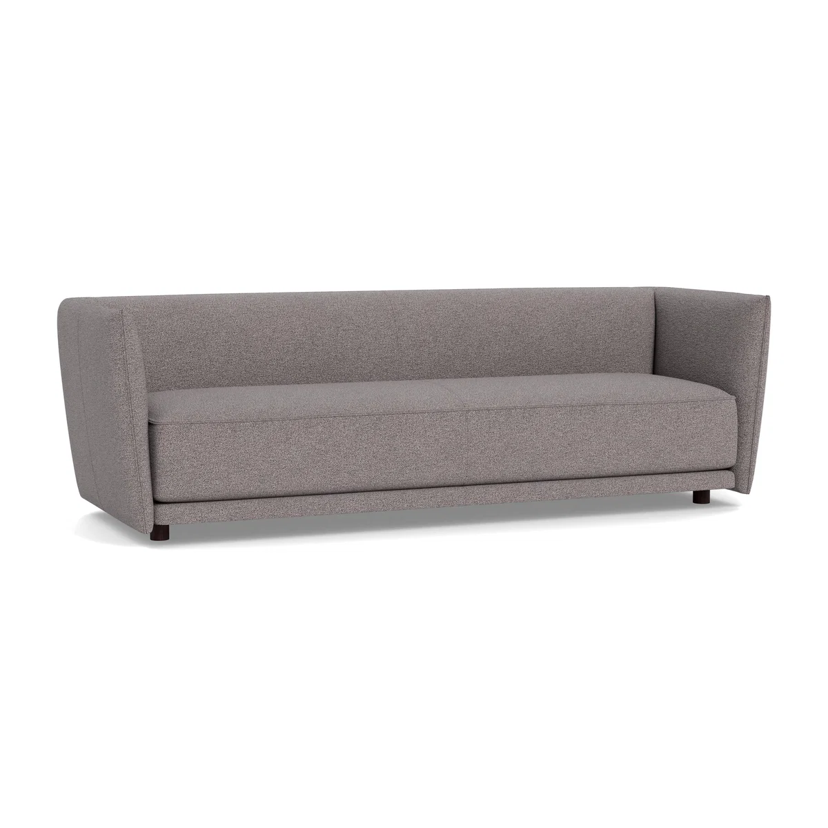 Heal's Valley 4 Seater Sofa Loop Boucle Granite Walnut Stain Feet - Heal's UK Furniture – image 1