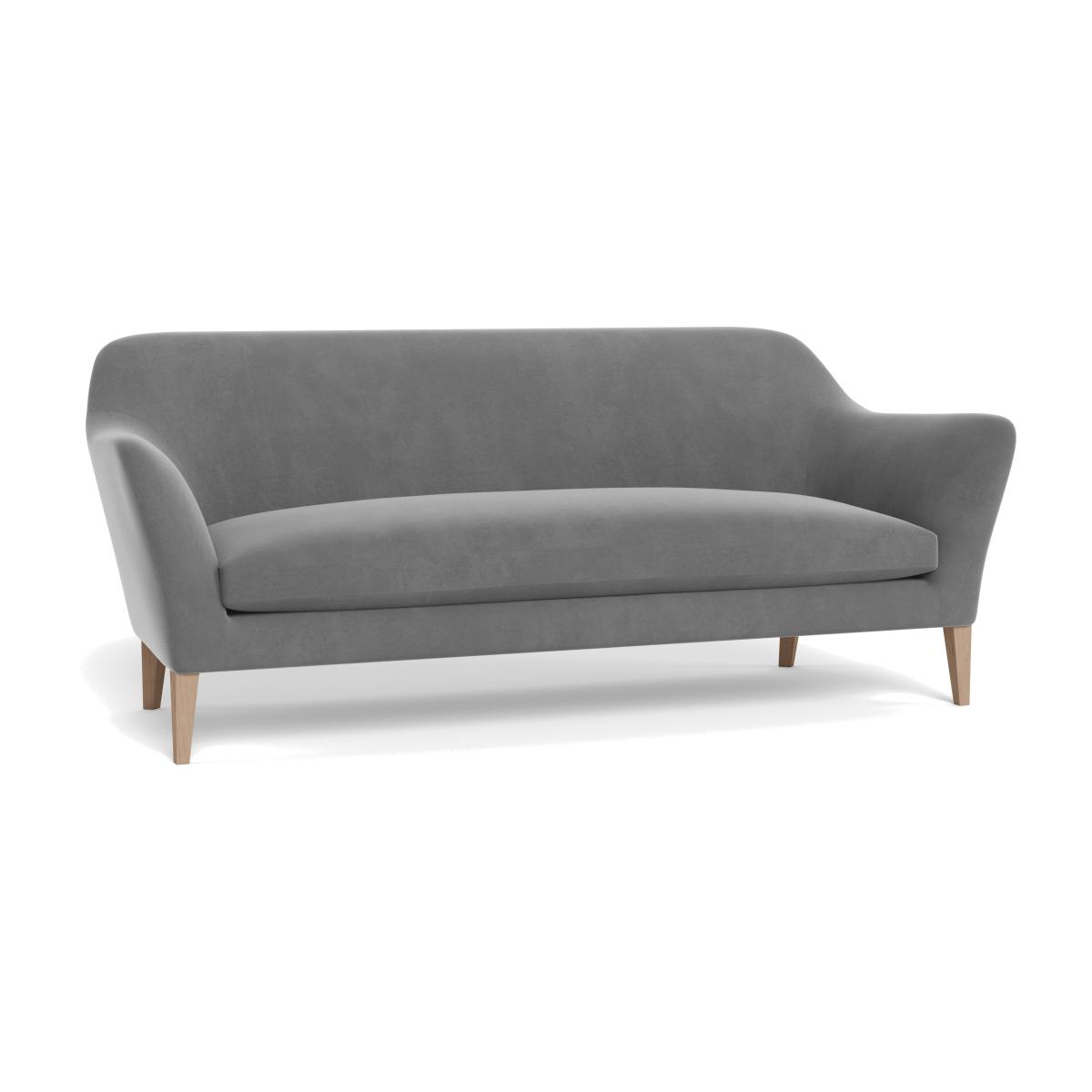 Heal's Wallis 4 Seater Sofa Smart Velvet Mercury Nautral Oak Feet – image 1