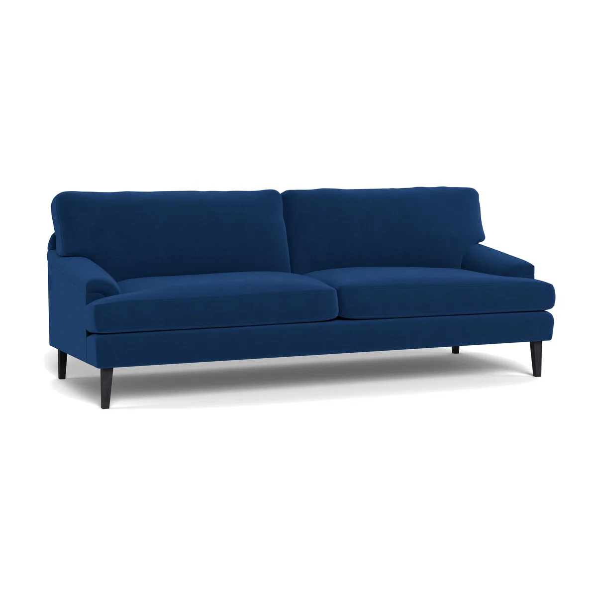 Heal's Stanton 4 Seater Sofa Velvet Petrol Black Feet – image 1