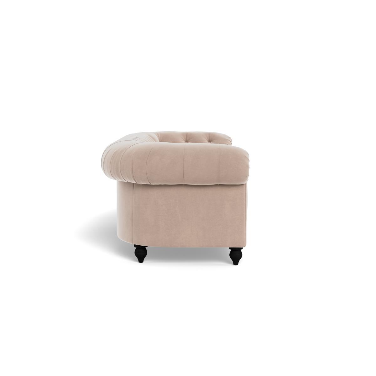Heal's Fitzrovia 4 Seater Sofa Smart Velvet Pebble Chestnut Stain Feet - Heal's UK Furniture – image 3