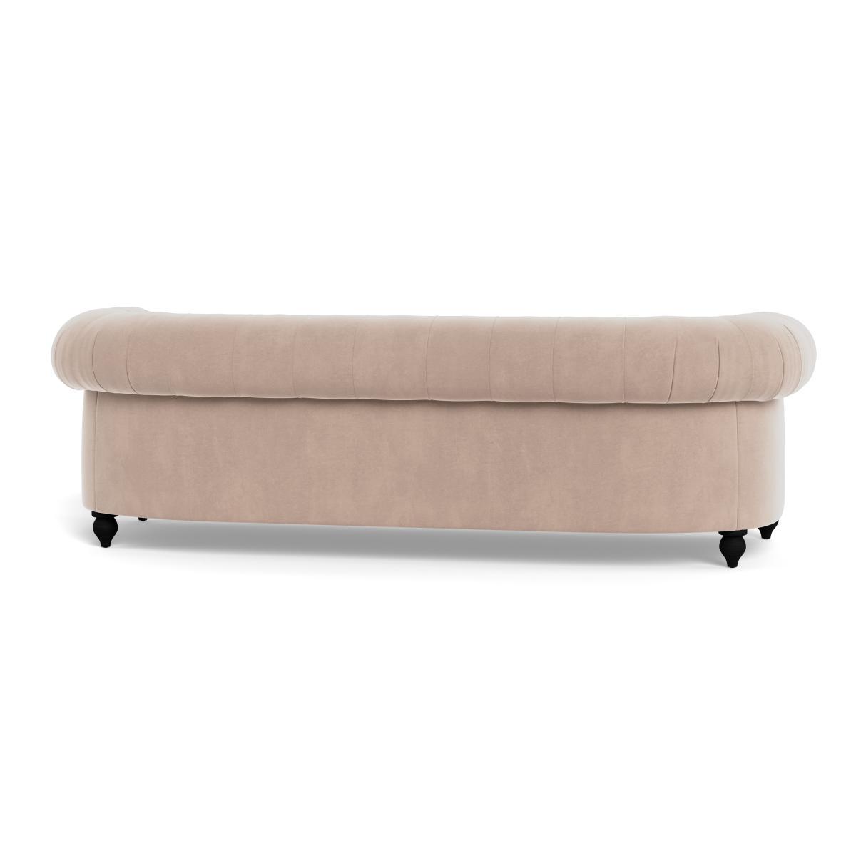 Heal's Fitzrovia 4 Seater Sofa Smart Velvet Pebble Chestnut Stain Feet - Heal's UK Furniture – image 5