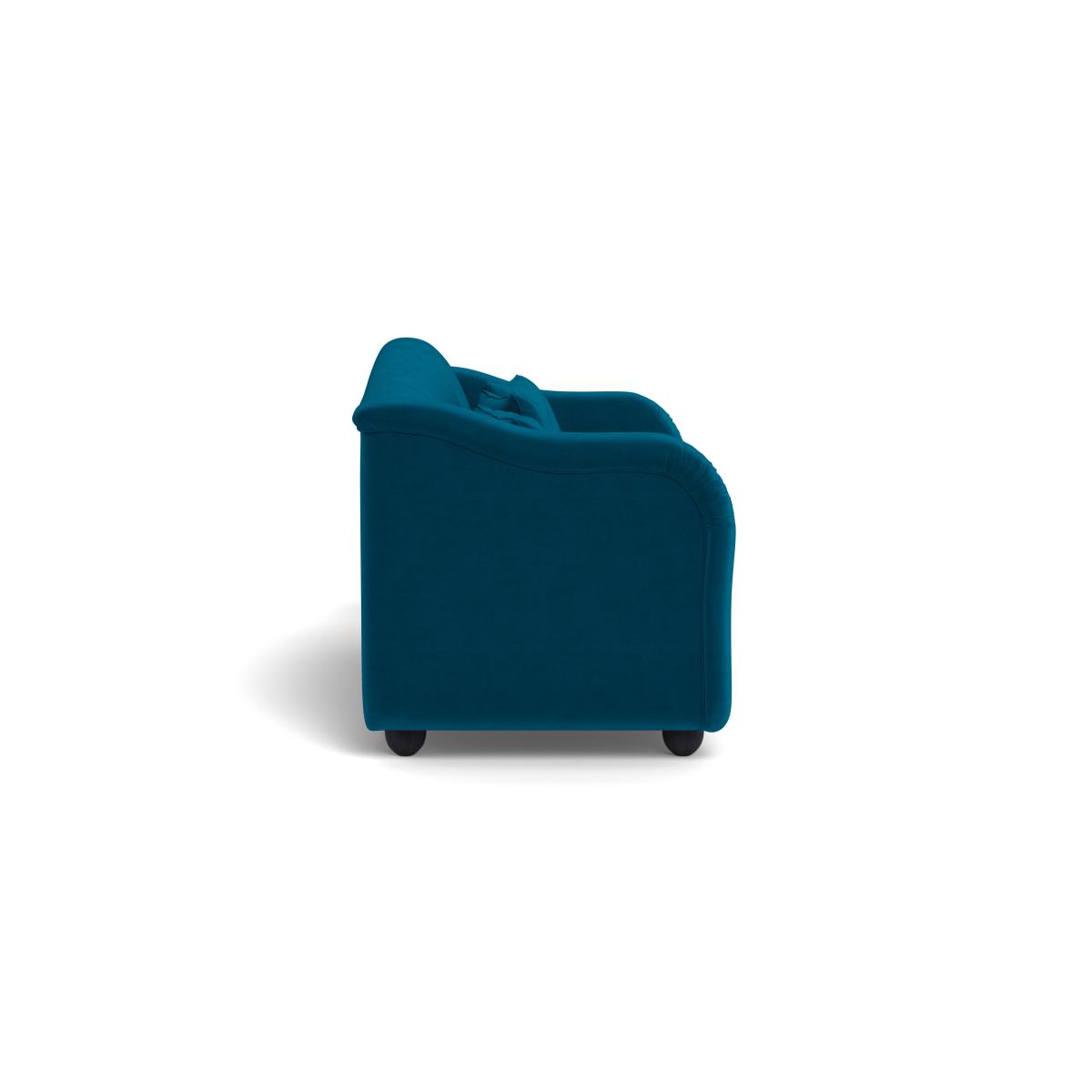 Heal's Tetbury 4 Seater Sofa Velvet Teal Natural Beech Feet – image 4