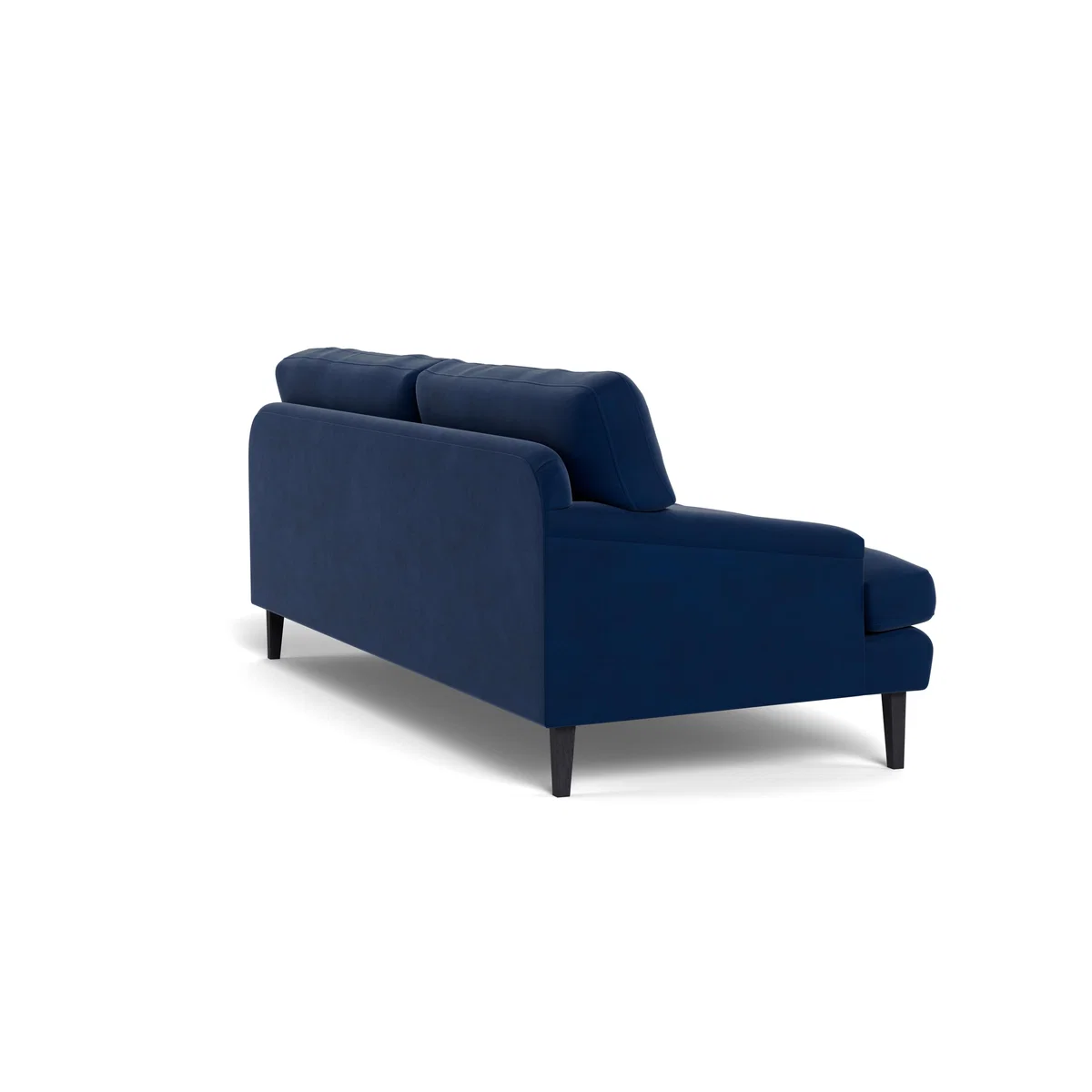 Heal's Stanton 4 Seater Sofa Velvet Midnight Walnut Stained Feet – image 5