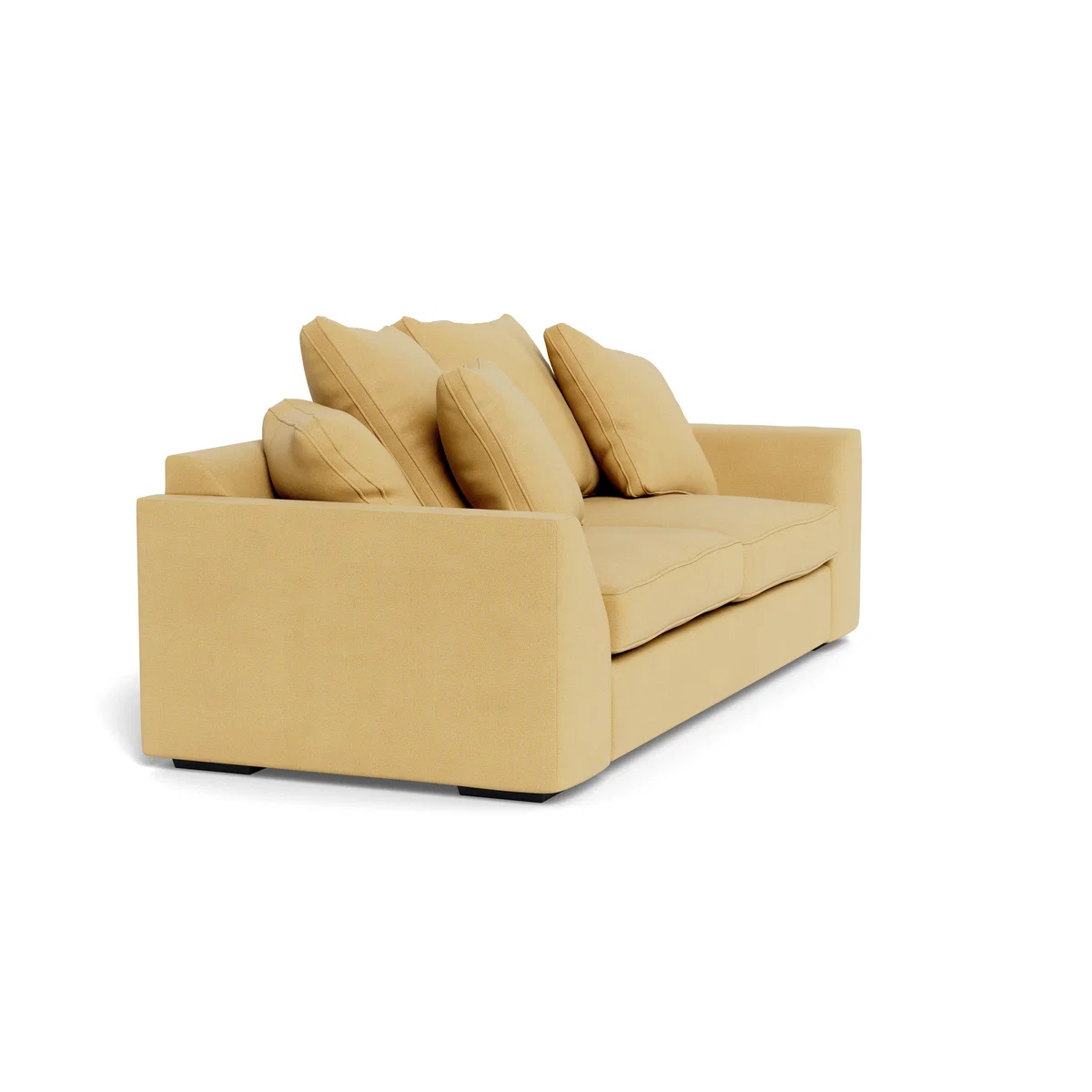 Heal's Cumulus 4 Seater Sofa Tejo Recycled Ochre Black Feet - Heal's UK Furniture – image 2