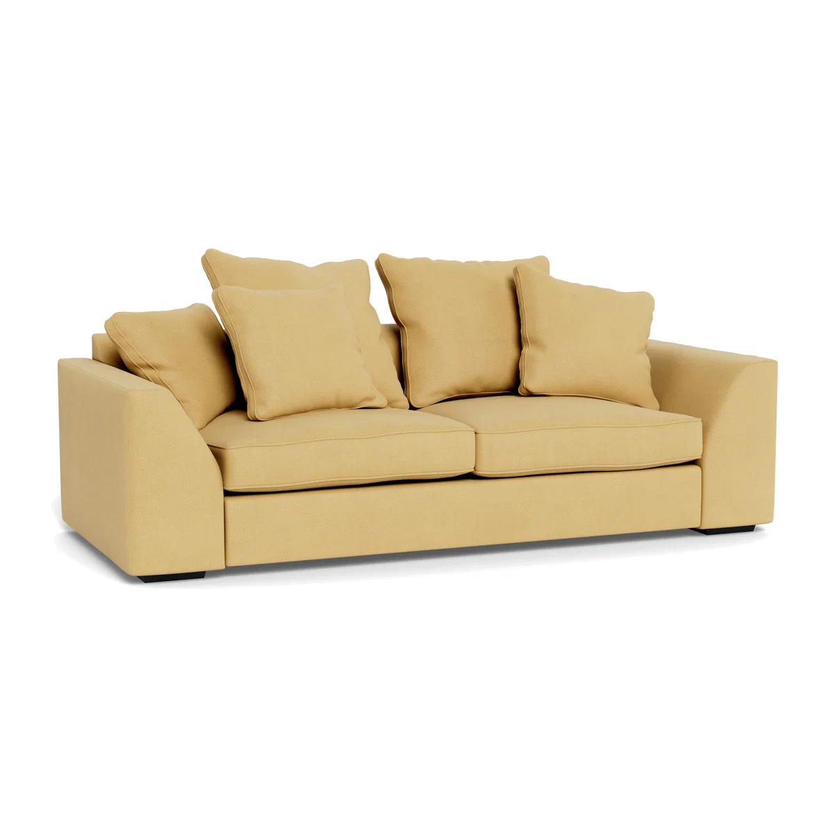 Heal's Cumulus 4 Seater Sofa Tejo Recycled Ochre Black Feet - Heal's UK Furniture – image 1