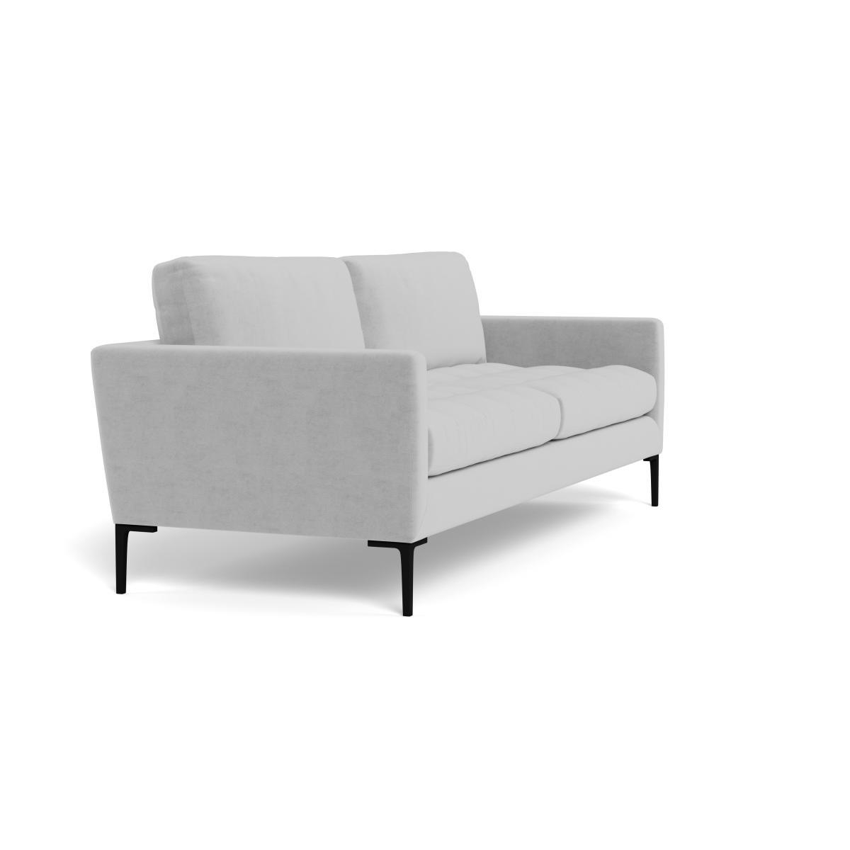 Heal's Eton 4 Seater Sofa Velvet Platinum Black Feet - Heal's UK Furniture – image 2