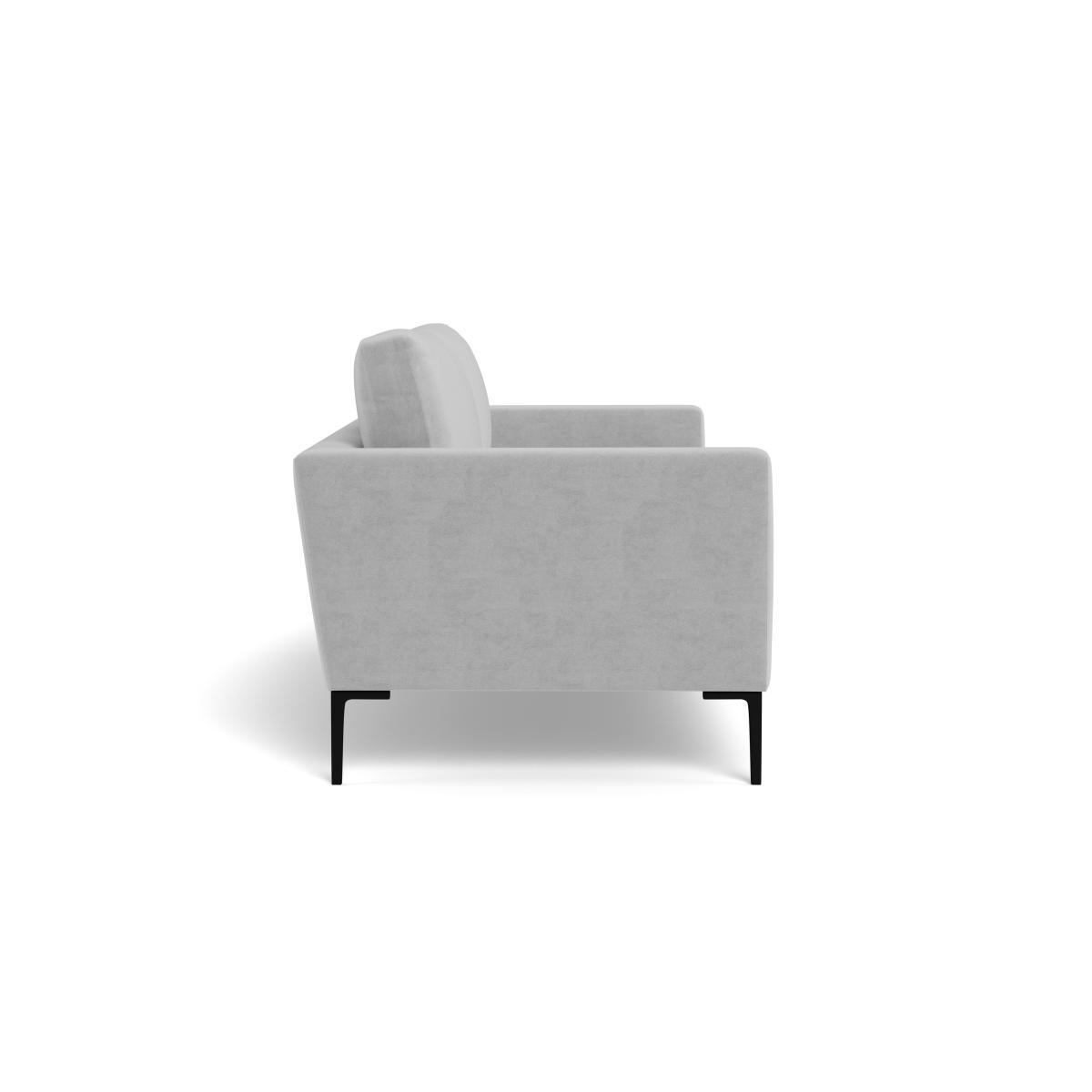 Heal's Eton 4 Seater Sofa Velvet Platinum Black Feet - Heal's UK Furniture – image 3
