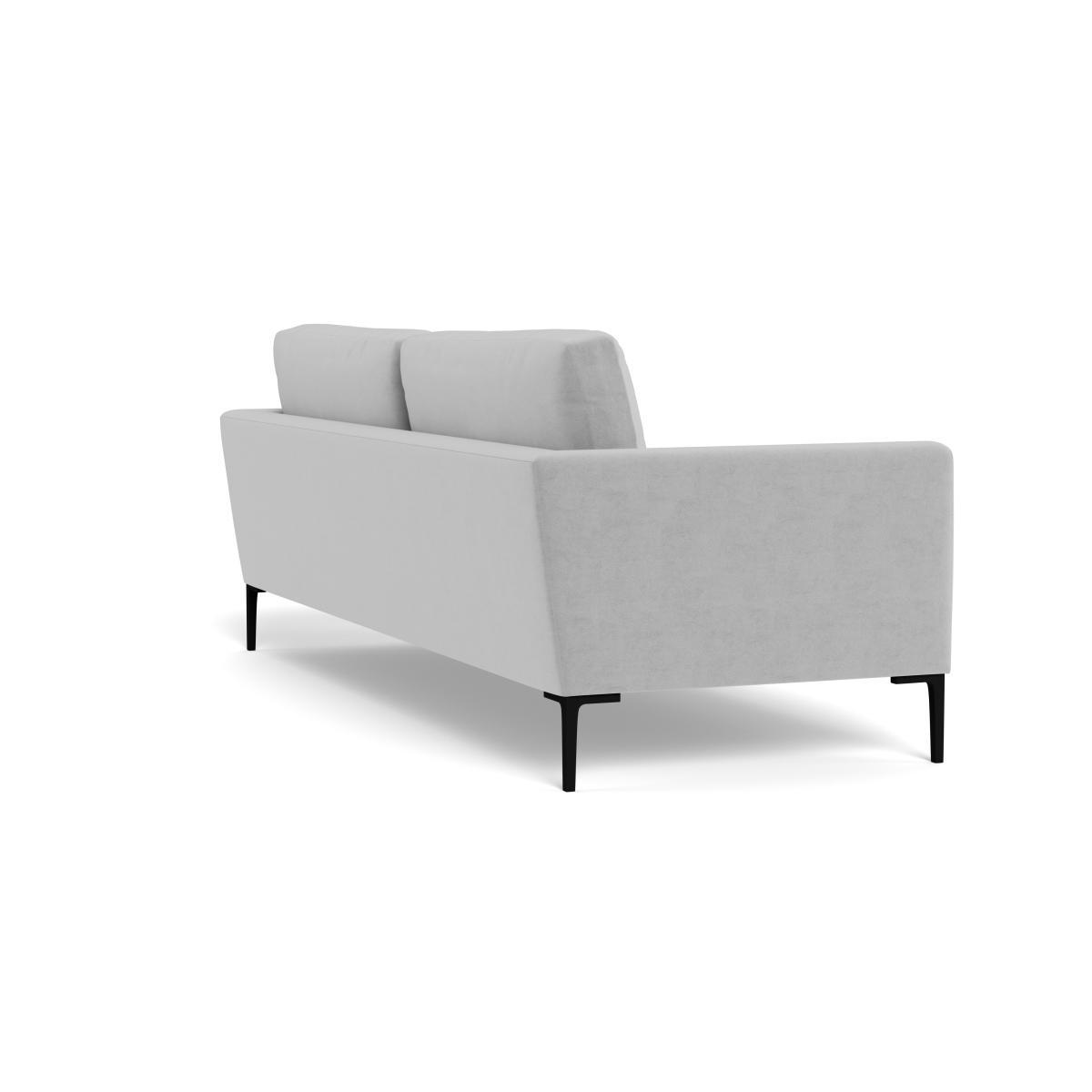 Heal's Eton 4 Seater Sofa Velvet Platinum Black Feet - Heal's UK Furniture – image 4
