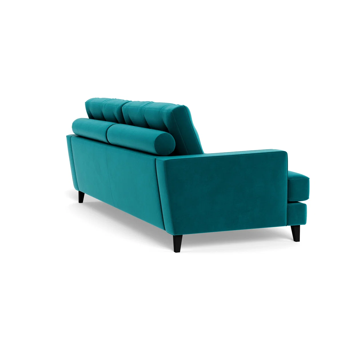 Heal's Mistral 4 Seater Sofa Smart Velvet Petrol Black Feet – image 5