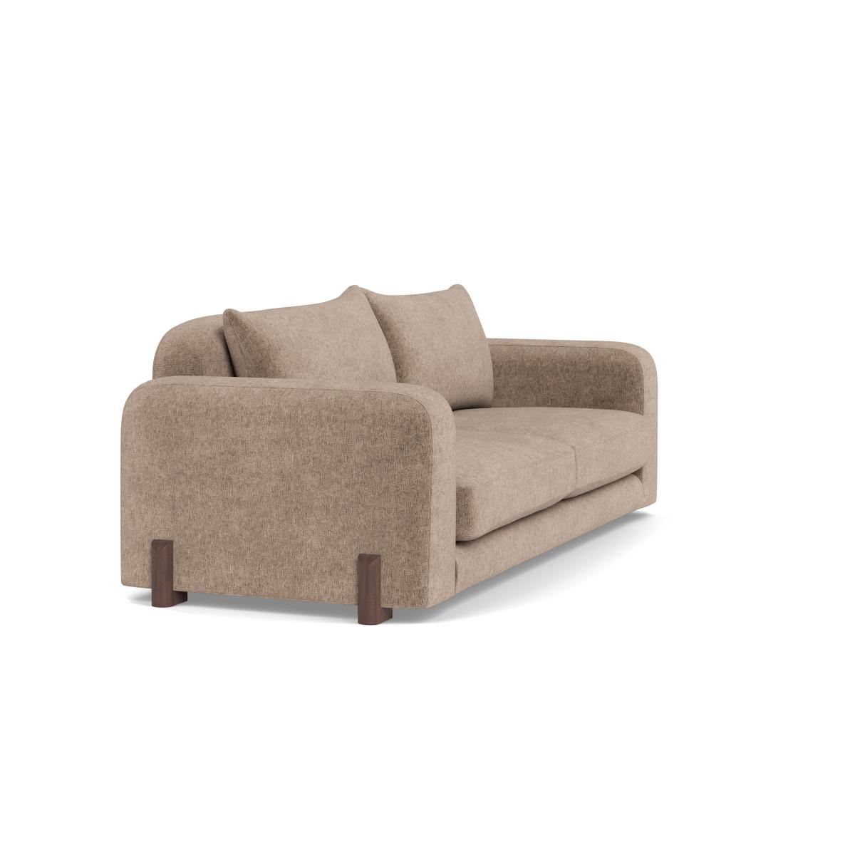Heal's Nuvola 4 Seater Sofa Boucle Velvet Rocky Natural Oak Feet – image 2