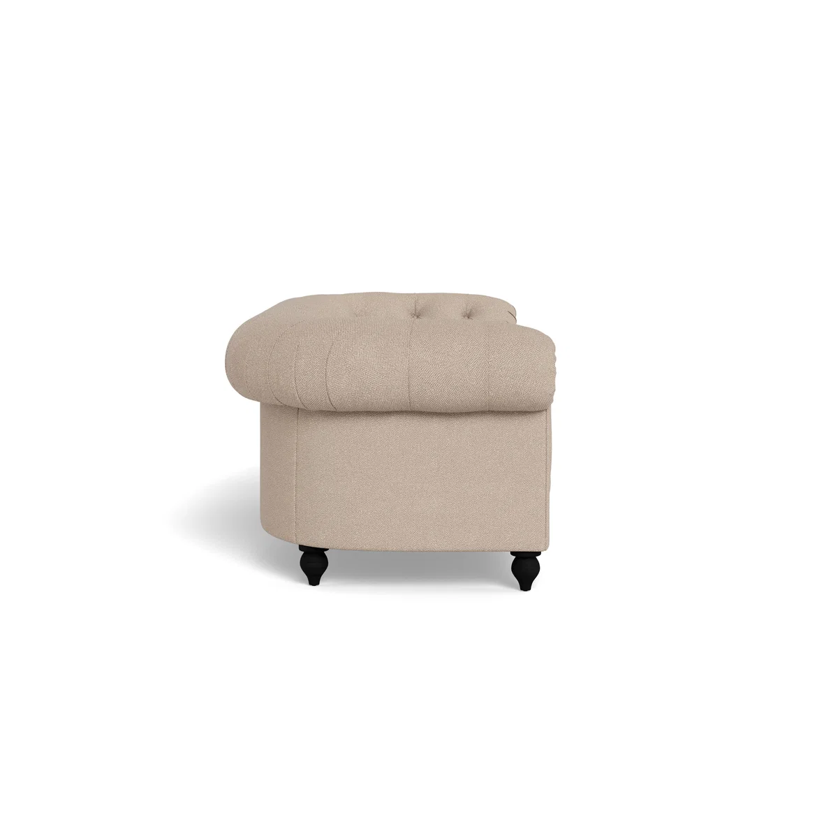 Heal's Fitzrovia 4 Seater Sofa Boucle Tweed Pearl Black Feet – image 3