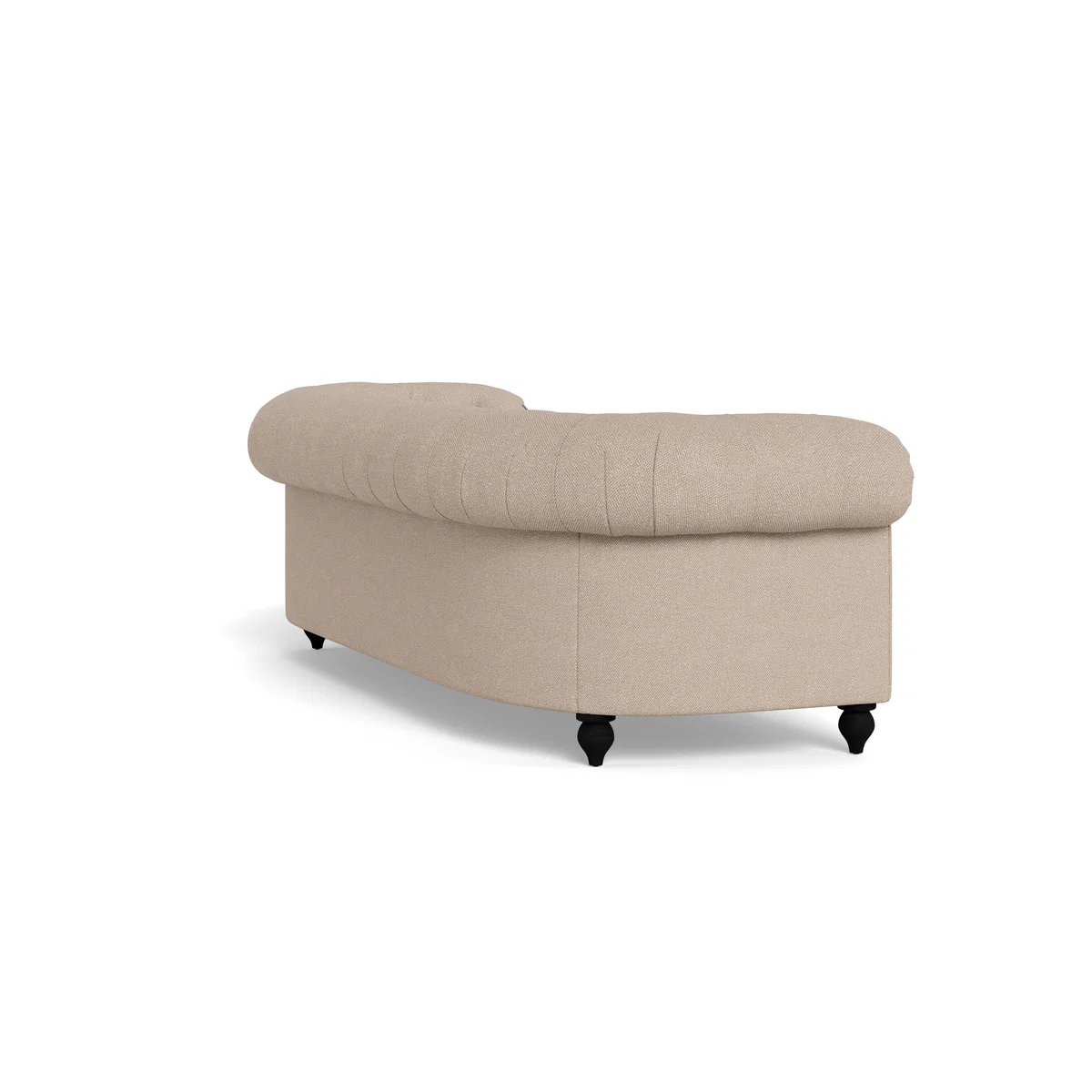Heal's Fitzrovia 4 Seater Sofa Boucle Tweed Pearl Black Feet – image 4