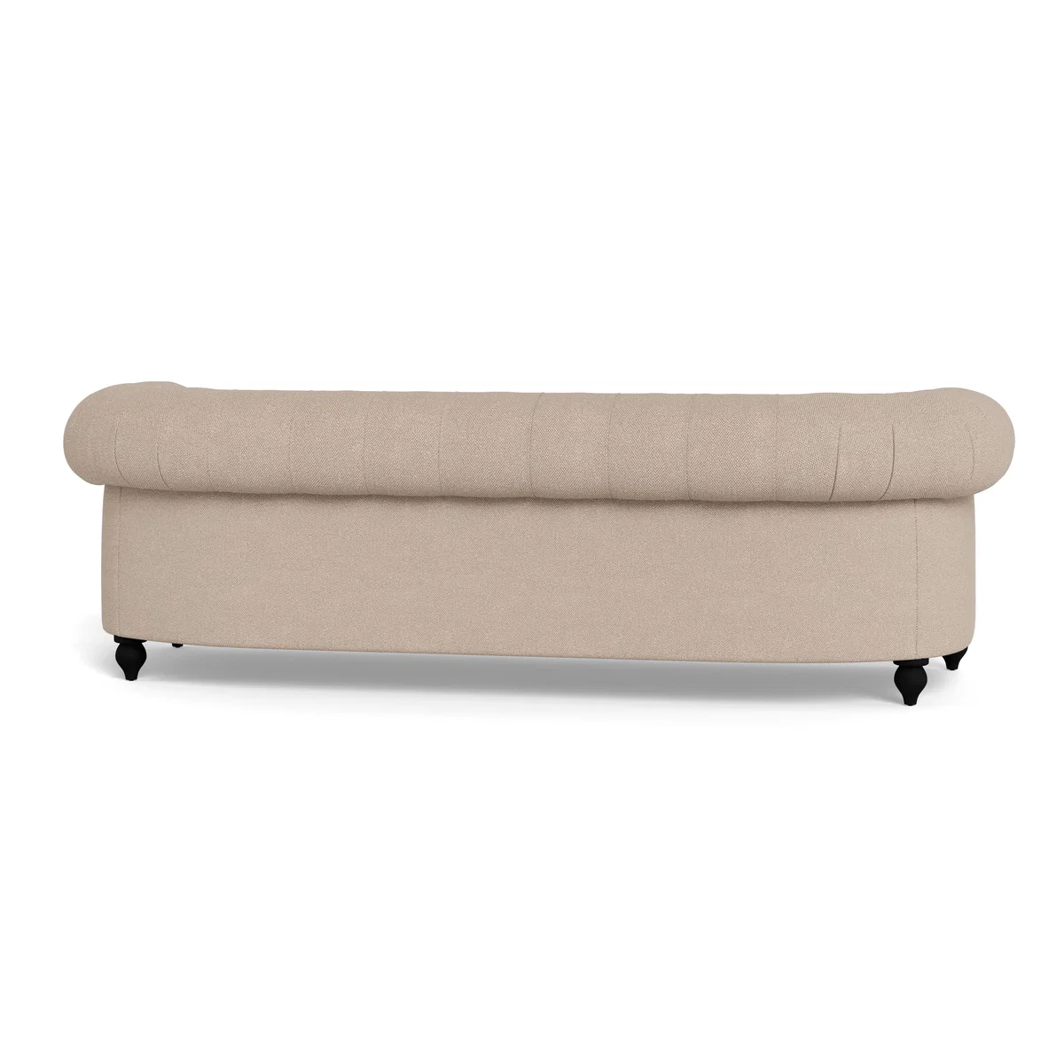 Heal's Fitzrovia 4 Seater Sofa Boucle Tweed Pearl Black Feet – image 5