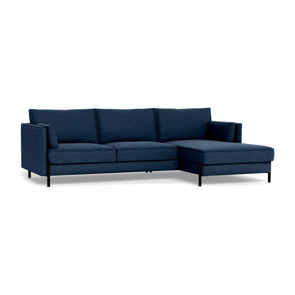 Heal's Tortona Right Hand Facing 4 Seater Corner Chaise Capelo LinenCotton Inkspot Black Feet - Heal's UK Furniture – image 1