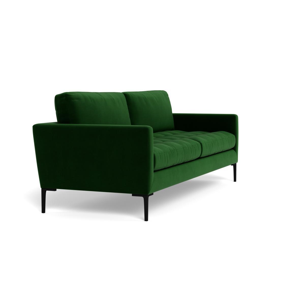 Heal's Eton 4 Seater Sofa Smart Velvet Forest Black Feet - Heal's UK Furniture – image 2