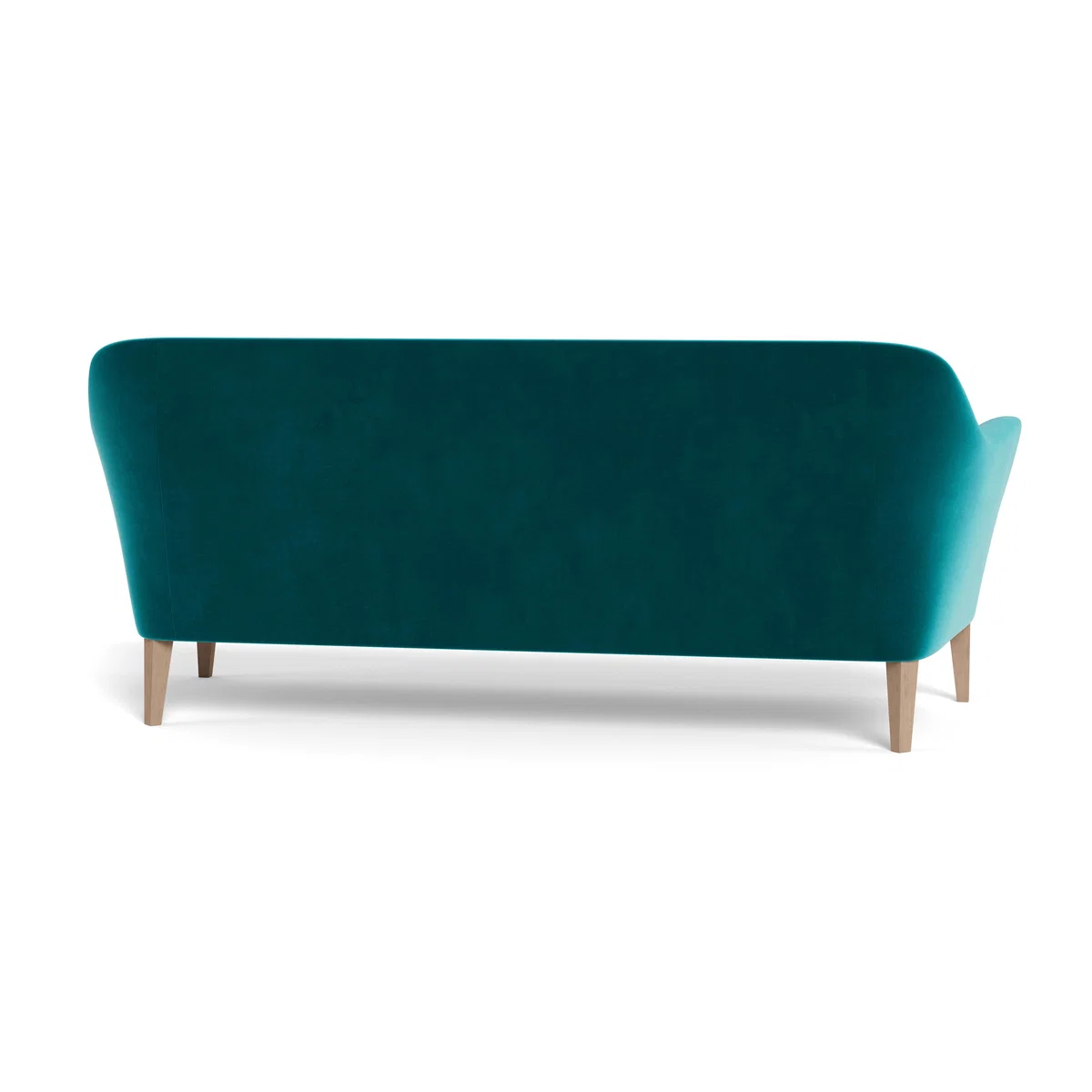 Heal's Wallis 4 Seater Sofa Smart Velvet Petrol Natural Oak Feet – image 6