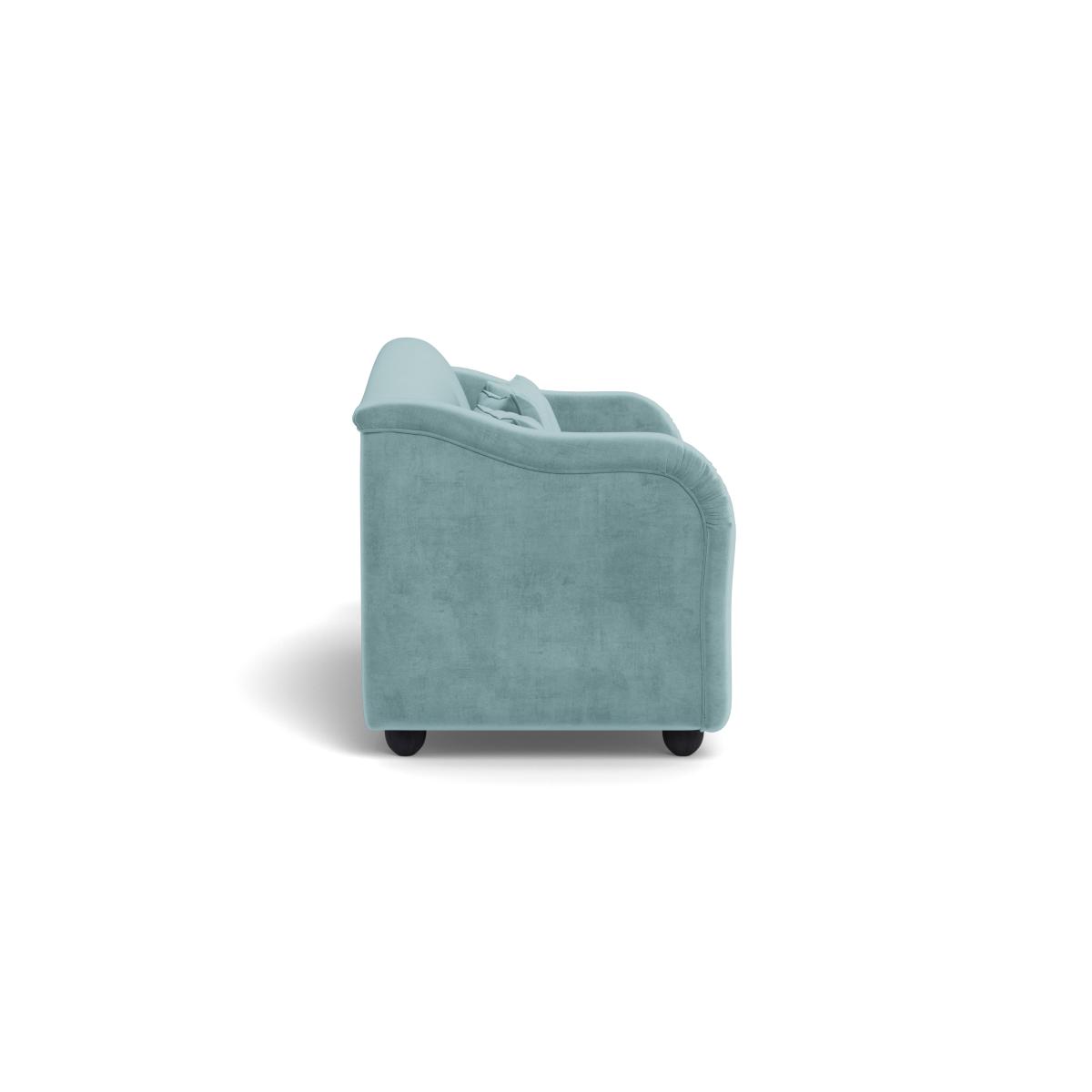 Heal's Tetbury 4 Seater Sofa Smart Luxe Velvet Mineral Blue Natural Feet – image 4