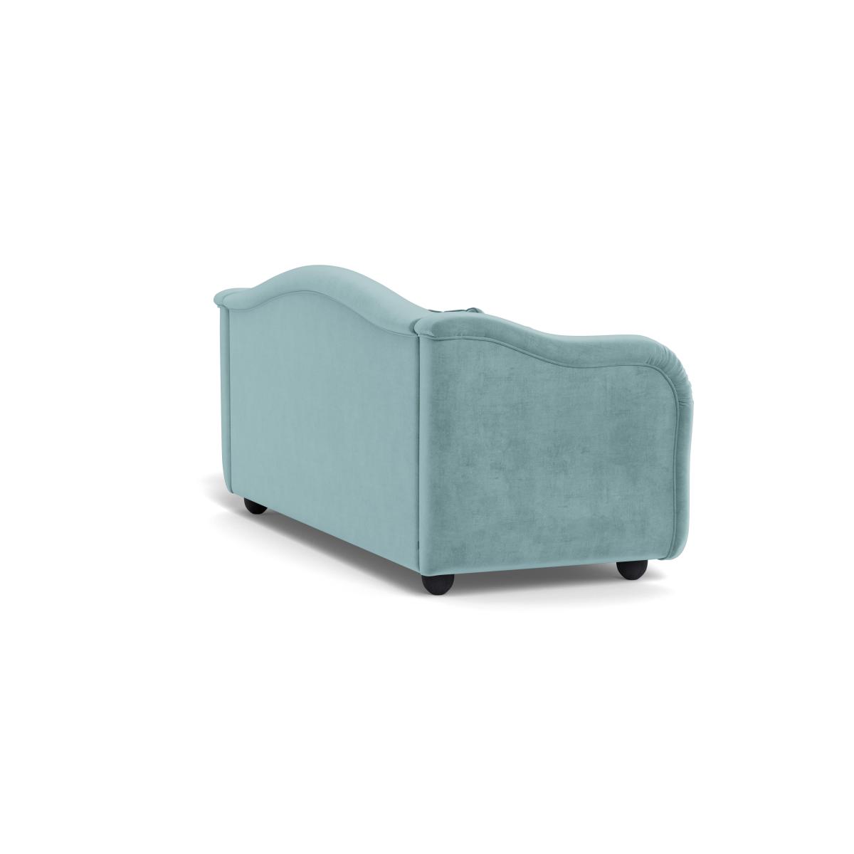 Heal's Tetbury 4 Seater Sofa Smart Luxe Velvet Mineral Blue Natural Feet – image 5
