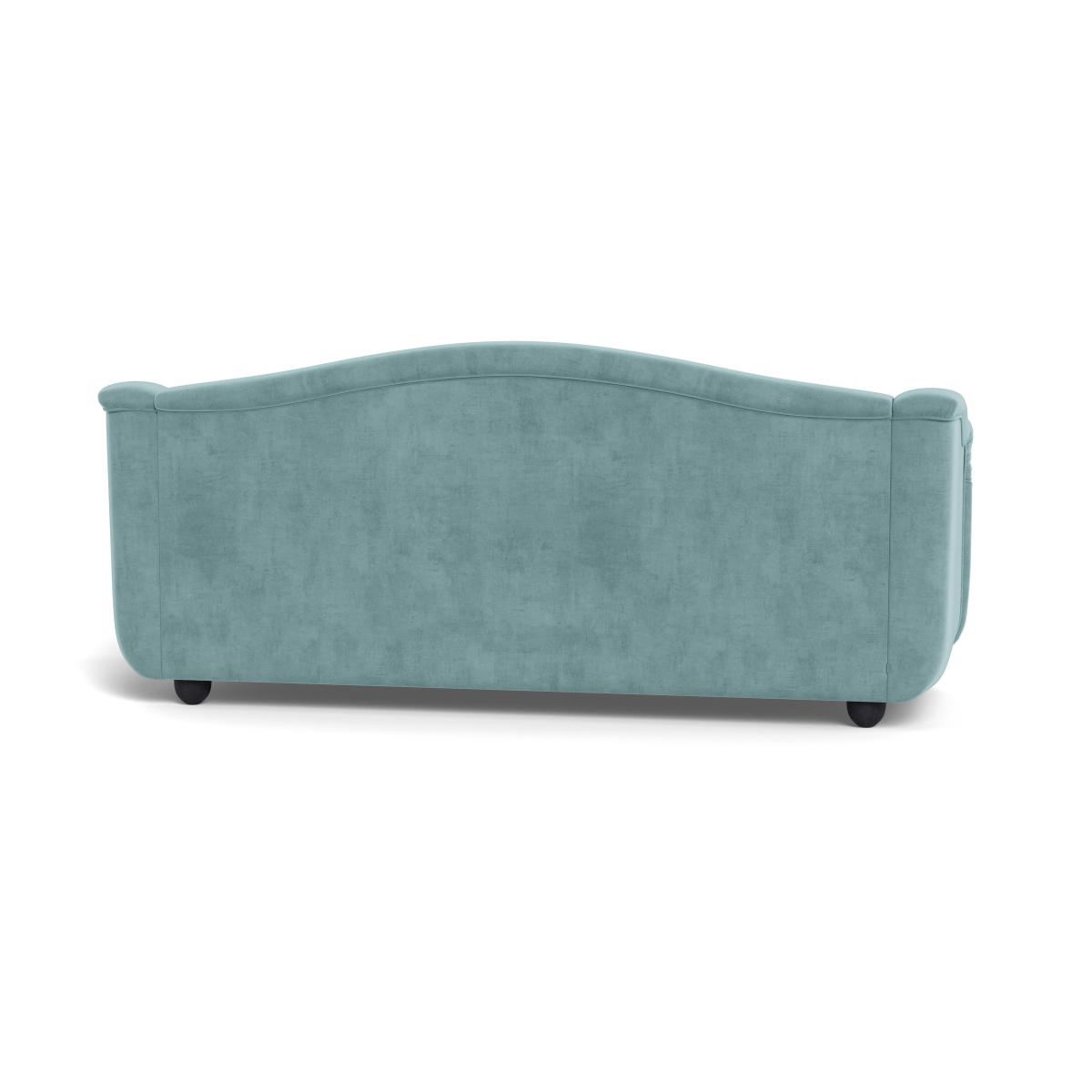 Heal's Tetbury 4 Seater Sofa Smart Luxe Velvet Mineral Blue Natural Feet – image 6
