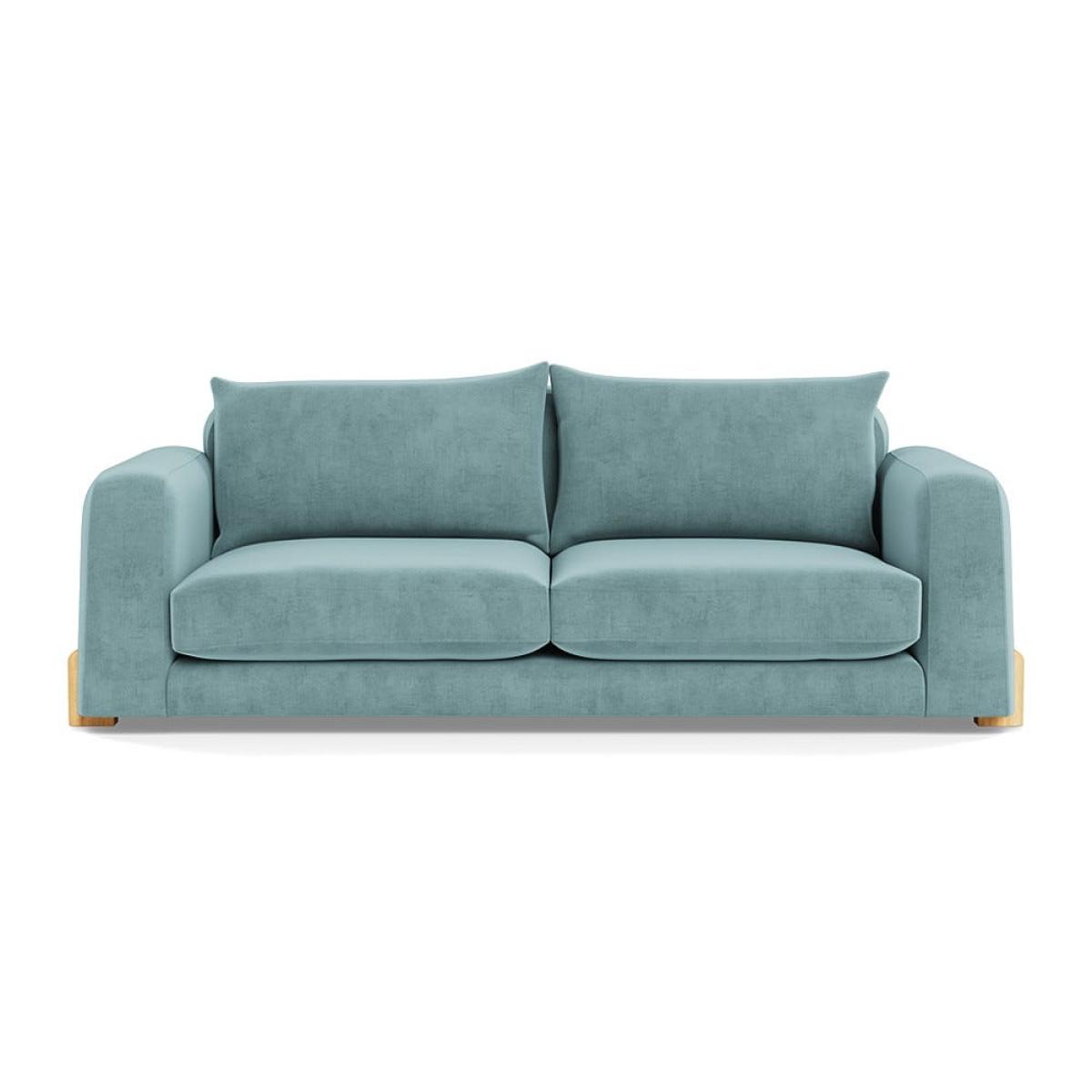 Heal's Nuvola 4 Seater Sofa Smart Luxe Velvet Mineral Blue Natural Feet – image 2