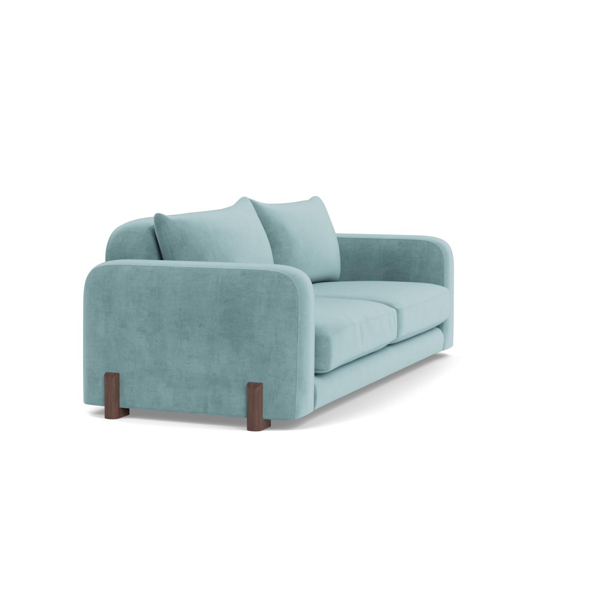 Heal's Nuvola 4 Seater Sofa Smart Luxe Velvet Mineral Blue Natural Feet – image 3