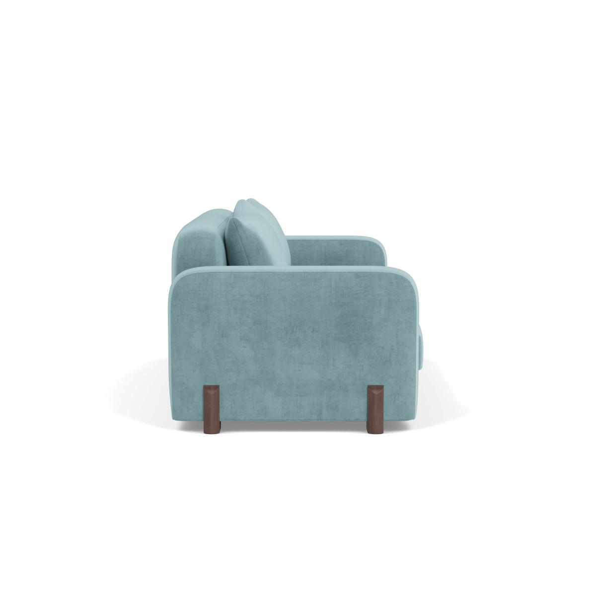 Heal's Nuvola 4 Seater Sofa Smart Luxe Velvet Mineral Blue Natural Feet – image 4
