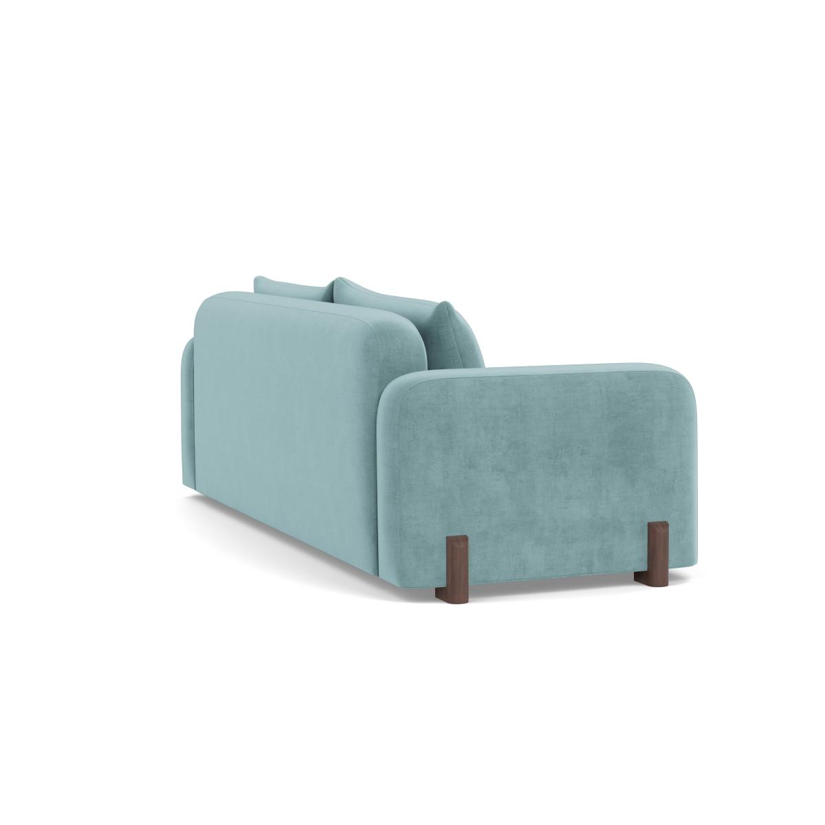 Heal's Nuvola 4 Seater Sofa Smart Luxe Velvet Mineral Blue Natural Feet – image 5