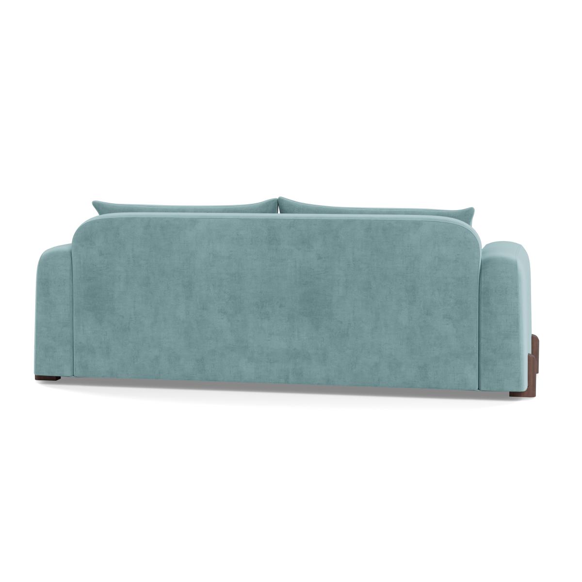 Heal's Nuvola 4 Seater Sofa Smart Luxe Velvet Mineral Blue Natural Feet – image 6
