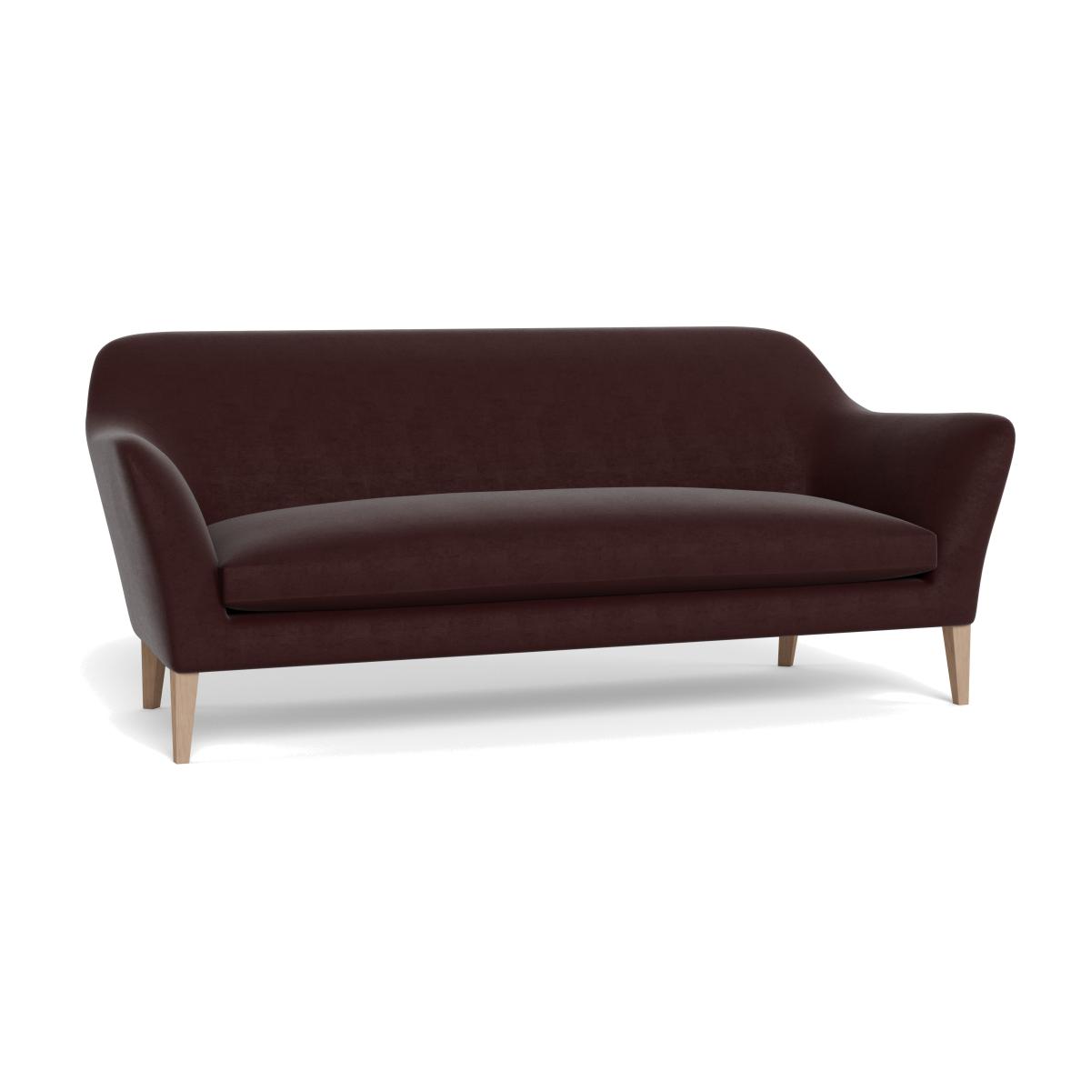 Heal's Wallis 4 Seater Sofa Smart Luxe Velvet Acorn Black Painted Oak Feet – image 1
