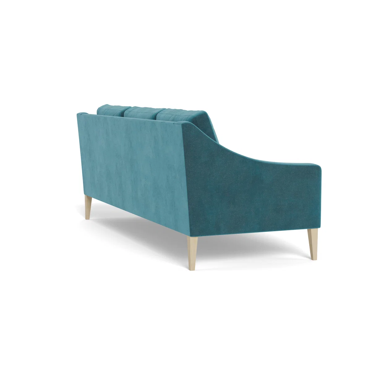 Heal's Richmond 4 Seater Sofa Smart Luxe Velvet Airforce Blue Black Feet - Heal's UK Furniture – image 4