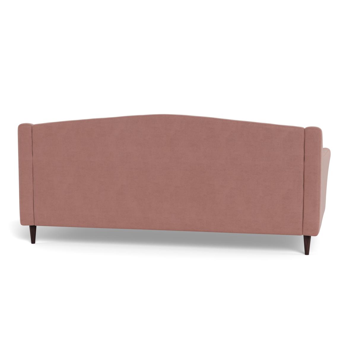 Heal's Somerset 4 Seater Sofa Smart Luxe Velvet Dusky Pink Walnut Stained Feet – image 6