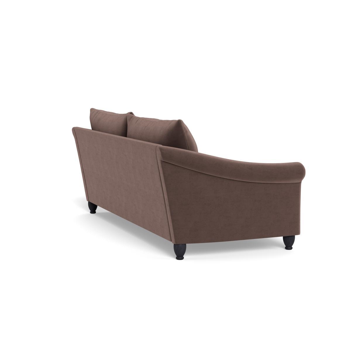 Heal's Devon 4 Seater Velvet Mink Dark Brown Stain Beech Feet - Heal's UK Furniture – image 4